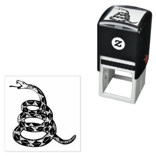 Gadsden Flag Don't Tread on Me Grey Self-inking Stamp