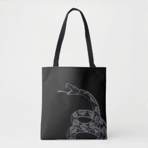 Gadsden Flag Don't Tread on Me Grey Tote Bag
