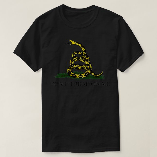 Gadsden flag Dont tread on me Libertarian 2nd amen T-Shirt (Design Front)