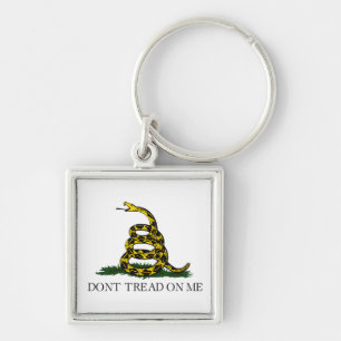Gadsden Flag Don't Tread on Me Libertarian Yellow Key Ring