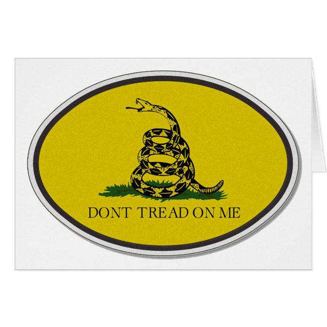 Gadsden Flag Dont Tread On Me Oval Design (Front Horizontal)