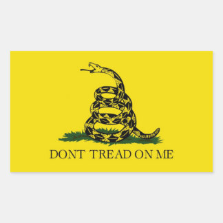 Gadsden Flag Dont Tread On Me Political Rectangular Sticker