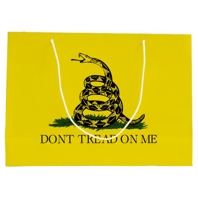 Gadsden Flag (Don't Tread on Me) (USA Snake) Large Gift Bag (Back)