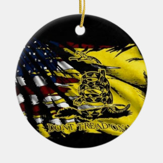 Gadsden Flag - Liberty Or Death Ceramic Tree Decoration