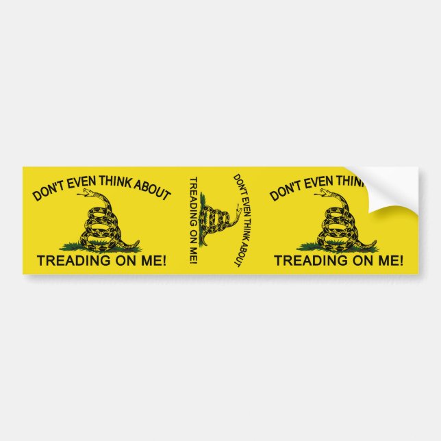 Gadsden Flag updated Bumper Sticker (Front)