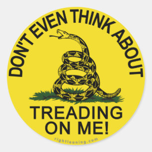 Gadsden Flag updated Classic Round Sticker