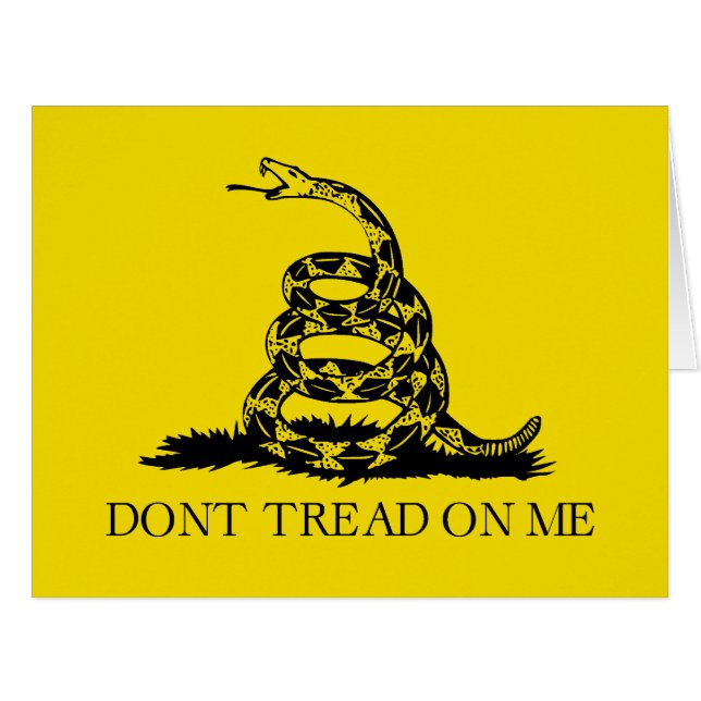Gadsden Rattlesnake Flag: Revolutionary War 1776 (Front Horizontal)