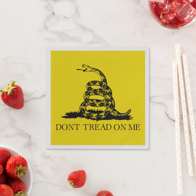 Gadsden Rattlesnake Flag: Revolutionary War 1776 Napkin (Insitu)