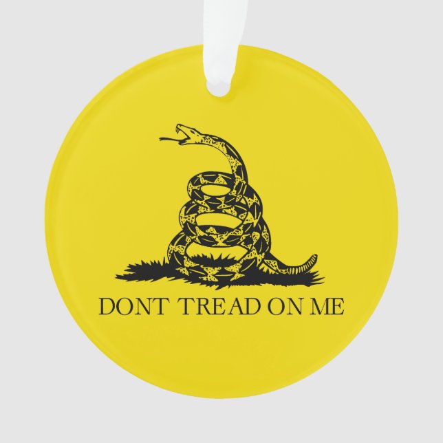 Gadsden Rattlesnake Flag: Revolutionary War 1776 Ornament (Front)