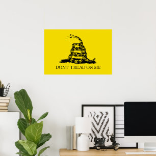Gadsden Rattlesnake Flag: Revolutionary War 1776 Poster