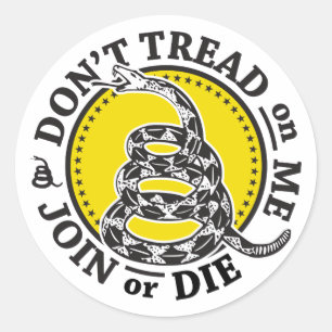 Gadsden Snake Crest Classic Round Sticker