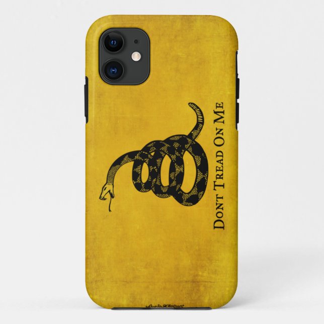 Gadsden Vintage Flag iPhone Case (Back)