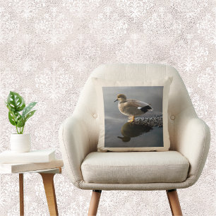 Gadwell Duck Creamy Light Beige Square Cushion