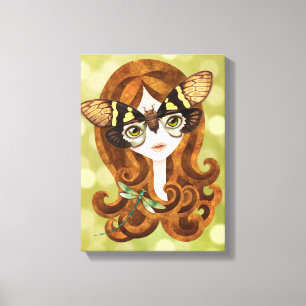 Gaeana Cicada Fairy Wrapped Canvas Print