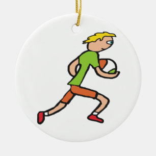 Gaelic Football Ceramic Tree Decoration