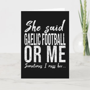 Gaelic Football funny gift idea Card
