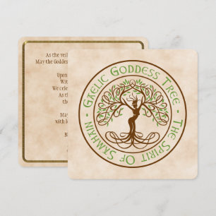 Gaelic Goddess Tree - The Spirit Of Samhain 1 Holiday Card