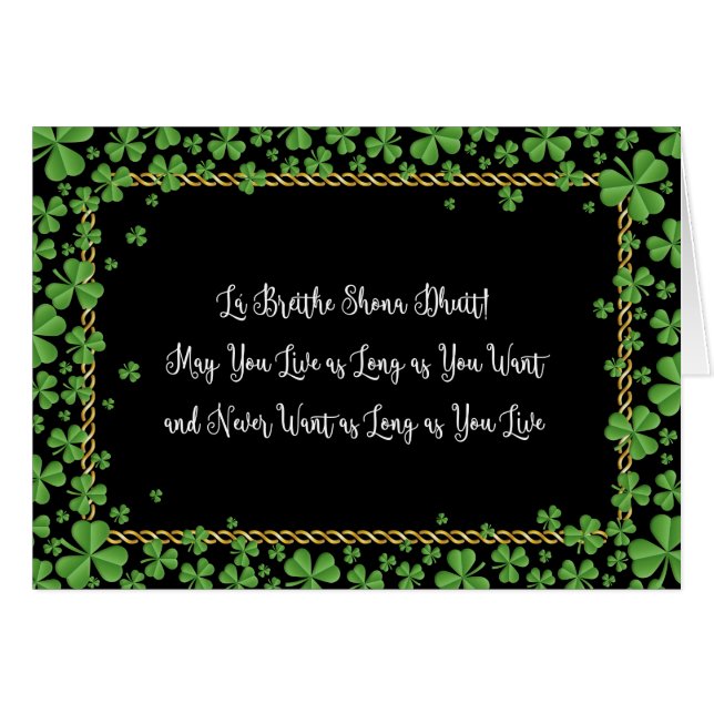 Gaelic Happy Birthday and Blessing 2 (Front Horizontal)