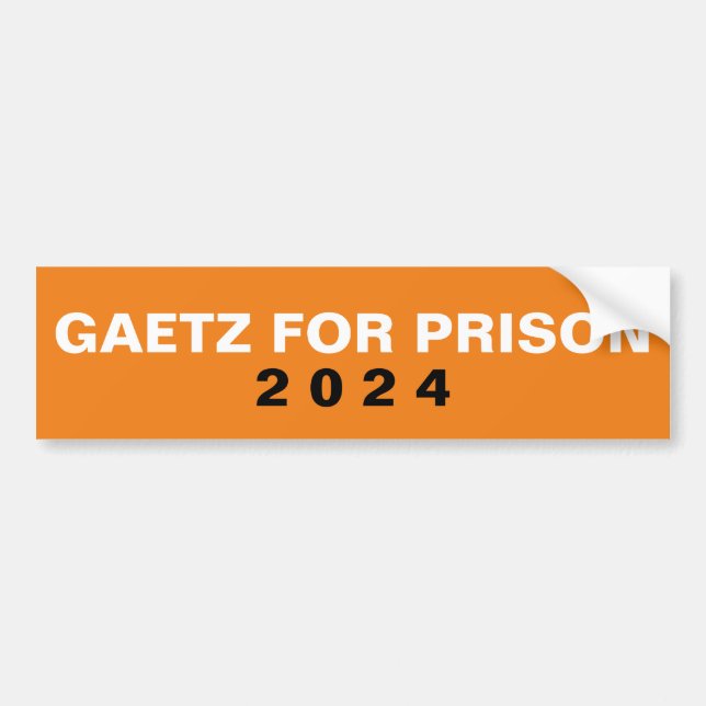 Gaetz For Prison bumper sticker (Front)