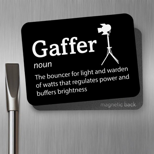 Gaffer Definition - Film Crew 3" x 4" Flex Magnet (Creator Uploaded)