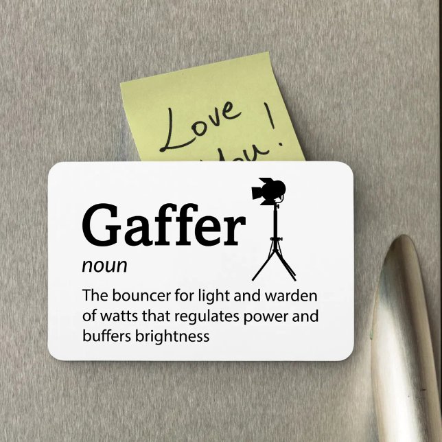 Gaffer Defintion - Set Life 4" x 6" Flex Magnet (Creator Uploaded)