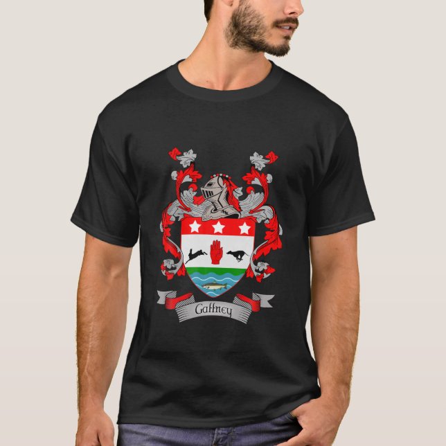 Gaffney Coat Of Arms | Gaffney Surname Family Cres T-Shirt (Front)