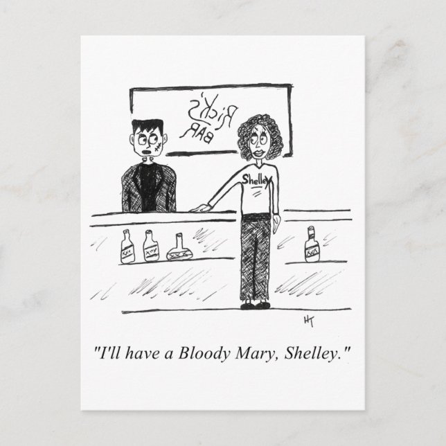 Gag Cartoon Postcard (Front)