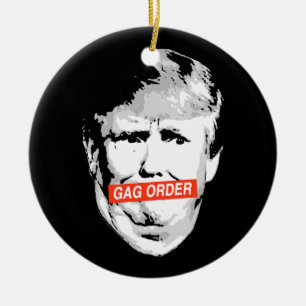 Gag Order Trump Anti Trump Ceramic Tree Decoration