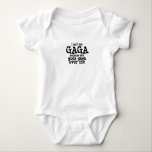 Gaga Baby Newborn Grandma Gift Mother's Day Baby Bodysuit<br><div class="desc">Fun,  comfy bosysuit for your little one to wear with Gaga! Fun for Gaga to enjoy! Great for Grandparents' Day,  Mother's Day,  Gaga's Birthday or just a great surprise to put a smile on Gaga's face!!</div>