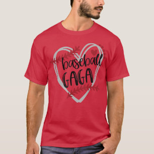 Gaga Baseball Grandma  BASMA Baseball Heart Lover  T-Shirt