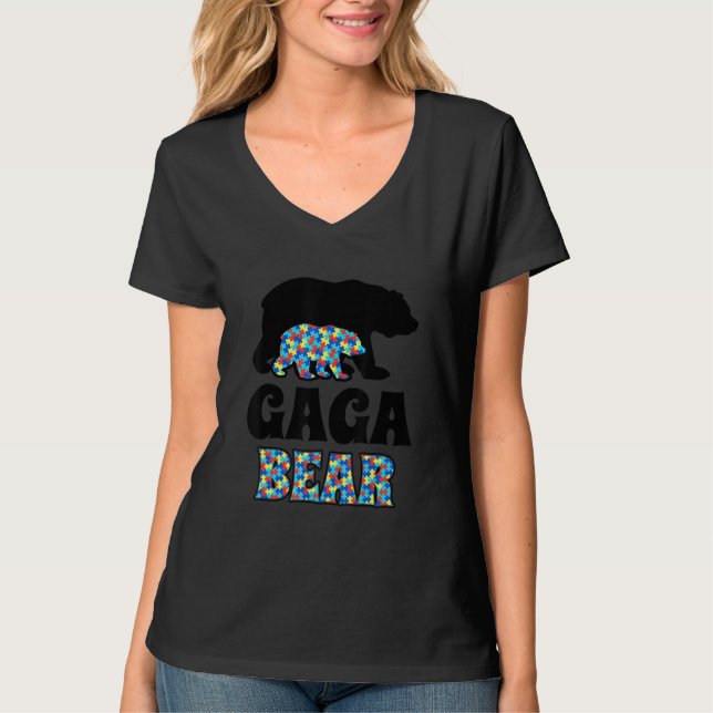 Gaga Bear Autism Awareness T-Shirt (Front)
