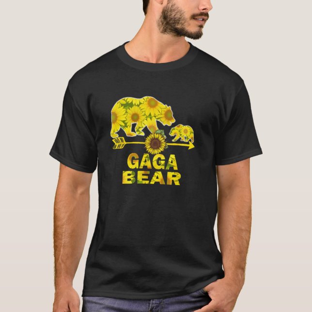 Gaga Bear Sunflowers  Sunflowers  For Women Men T-Shirt (Front)