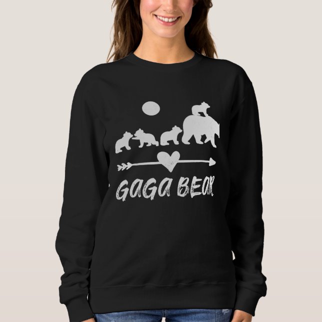 Gaga Bear  with Four Cute Bear Cubs Sweatshirt (Front)