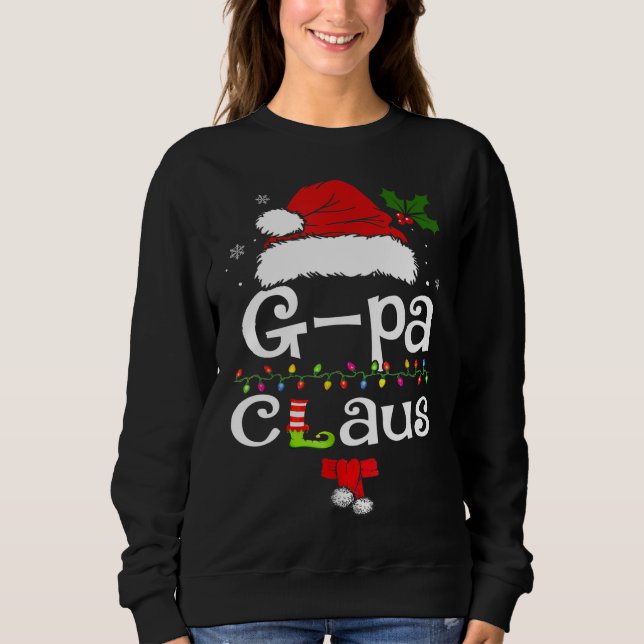 Gaga Claus Leopard Christmas Pajama Santa Gift For Sweatshirt (Front)