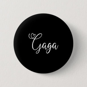Gaga Cute Heart Grandma  6 Cm Round Badge