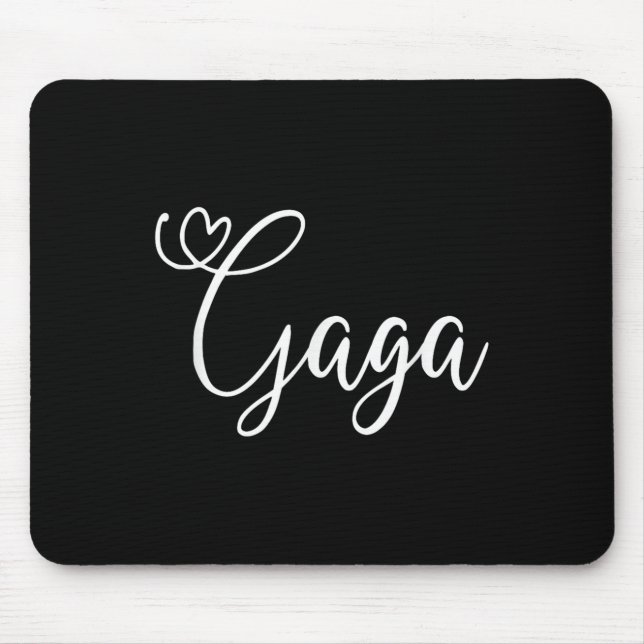 Gaga Cute Heart Grandma  Mouse Pad (Front)