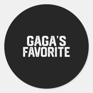 Gaga’s Favorite Funny Grandparent Granhild Vintage Classic Round Sticker