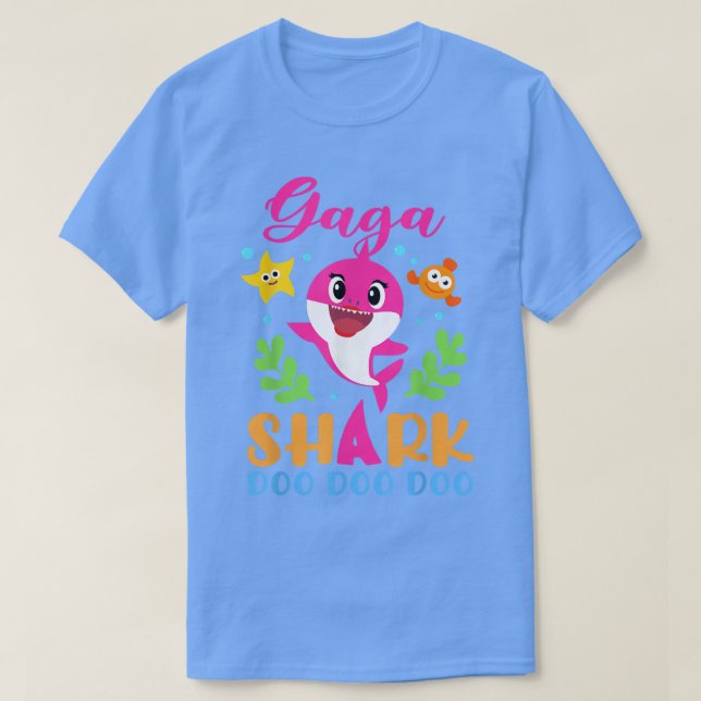 Gaga Shark  Gaga Shark Lover Family Mothers Day  T-Shirt (Design Front)