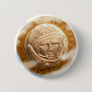 (gagarin 6 cm round badge