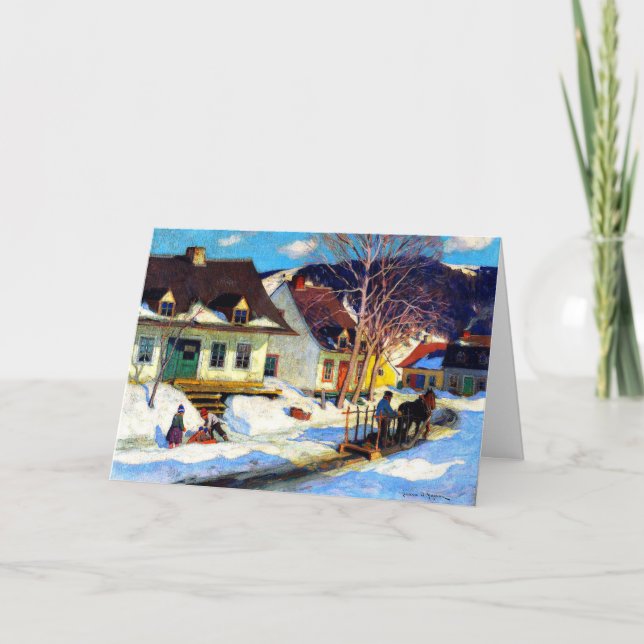 Gagnon - A Quebec Village Street,  Card (Front)