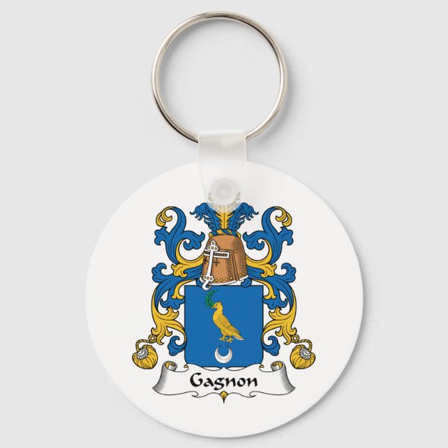 Gagnon Family Crest Key Ring (Front)