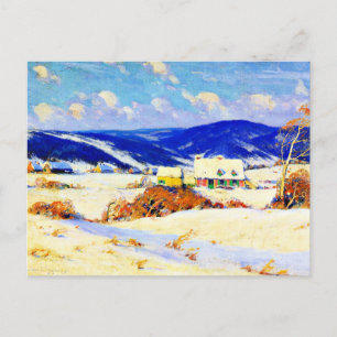 Gagnon - In the Laurentians Winter, fine art, Postcard