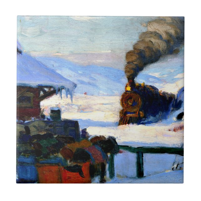 Gagnon - The Train, Baie-Saint-Paul Tile (Front)