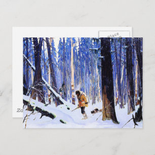 Gagnon - Trapper in the Woods Postcard