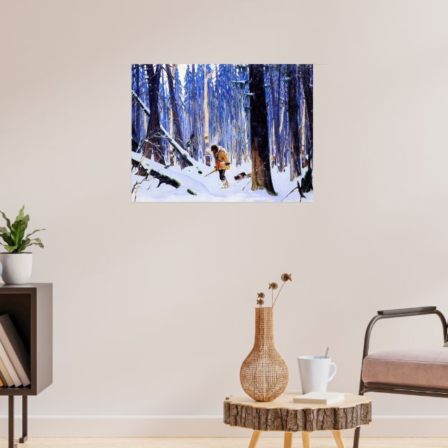 Gagnon - Trapper in the Woods Poster (Living Room 3)