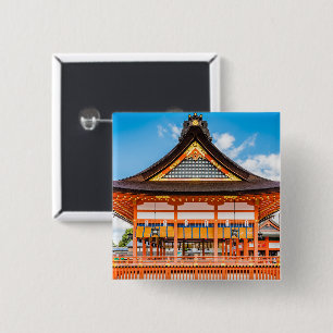 Gai-Haiden, Fushimi Inari-Taisha shrine, Kyoto #2 15 Cm Square Badge