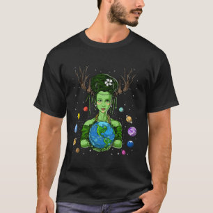 Gaia Greek Goddess Mother Earth Day Hippie Environ T-Shirt
