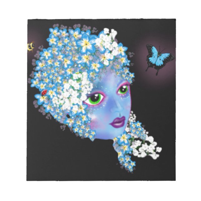 GAIA Mother Earth Pagan fantasy Art by LeahG Notepad (Front)