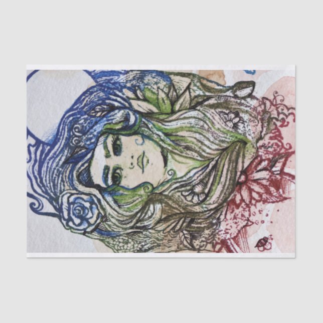 Gaia Mother Goddess Tissue Paper (Front)