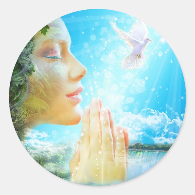 Gaia - the spirit of the living Earth Classic Round Sticker (Front)